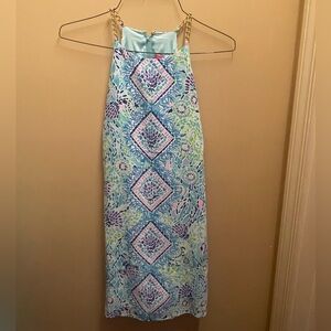Patterned Lilly Pullitzer New with tags size 4 romper with chain straps